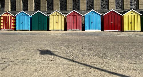 Row of beach huts