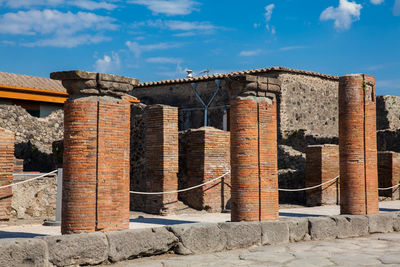 Ruins of the ancient city of pompeii