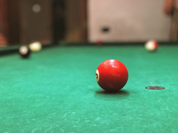 Close-up of ball on table