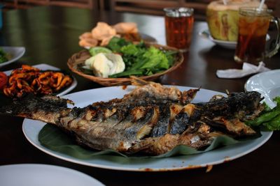Grilled fish over cooked