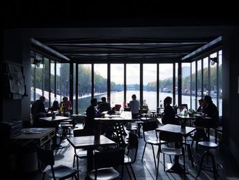 Group of people in restaurant