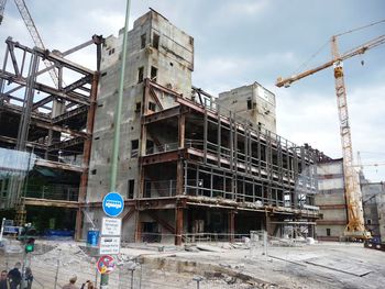 Low angle view of construction site