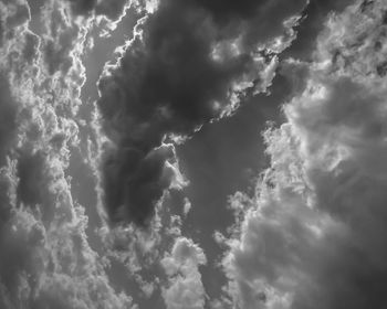 Low angle view of cloudy sky