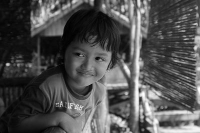 Portrait of boy smiling