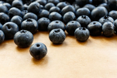 High angle view of fruits on table