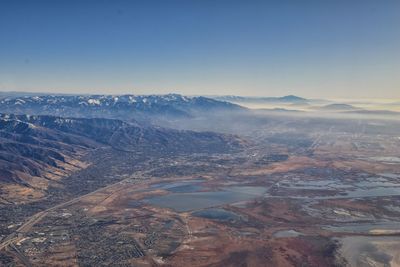 Aerial view of landscape against sky