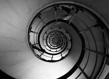 Low angle view of spiral staircase