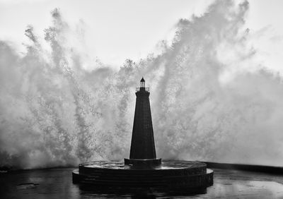 View of lighthouse at seaside