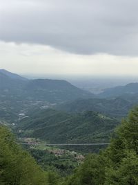 High angle view of landscape against sky