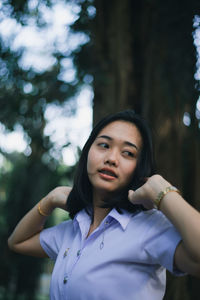 Portrait of a beautiful young woman