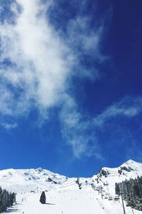 Scenic view of snow covered landscape