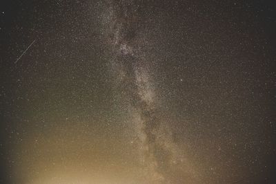 Low angle view of star field against star field