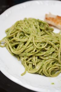 Close-up of noodles in plate