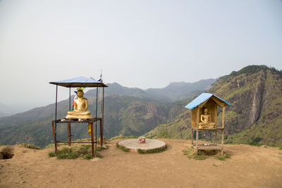 Built structure on land against clear sky