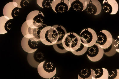 Close-up of illuminated christmas lights