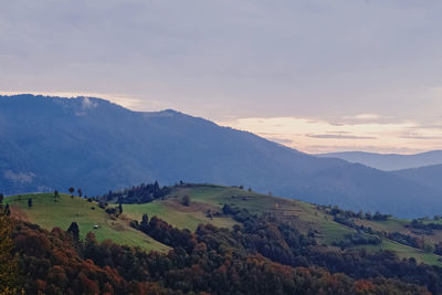 Beautiful mountain landscape. dawn in mountains.