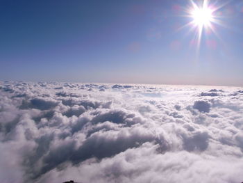 Scenic view of cloudscape against blue sky