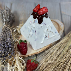Close-up of cake on table
