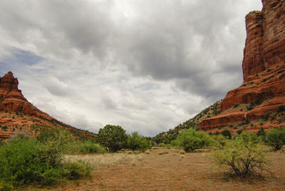 Scenic view of rock formations at red rock canyon national conservation area