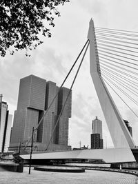 Low angle view of modern buildings against sky