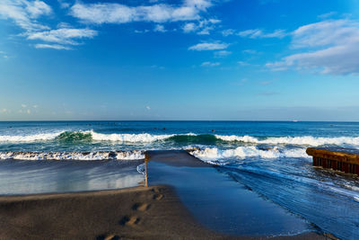 Scenic view of sea against sky