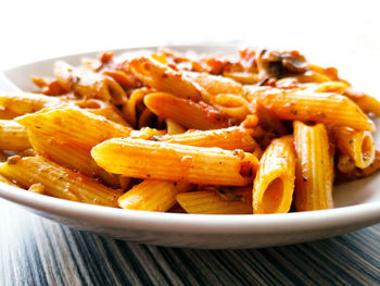 Close-up of pasta in plate