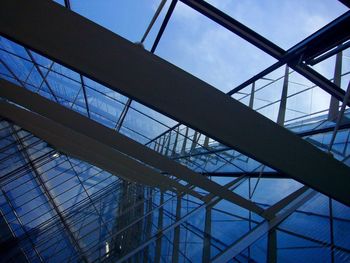 Low angle view of skylight against sky