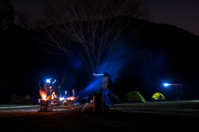 Light trails at night