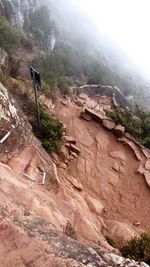 Scenic view of rocky mountains