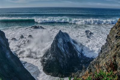 Scenic view of sea against sky