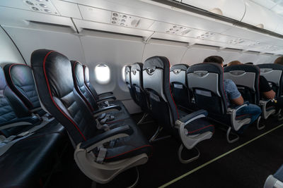 Interior of airplane