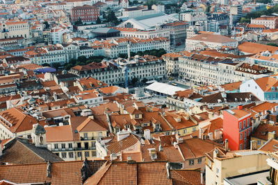 High angle view of cityscape