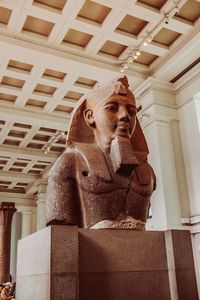 Low angle view of statue in museum