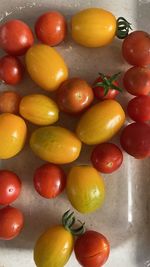 High angle view of fruits