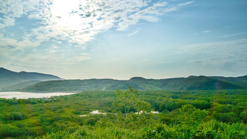 Scenic view of landscape against sky