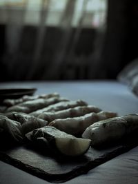 Close-up of food on table