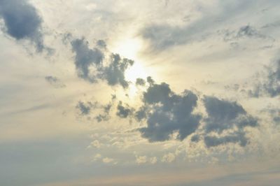 Low angle view of cloudy sky