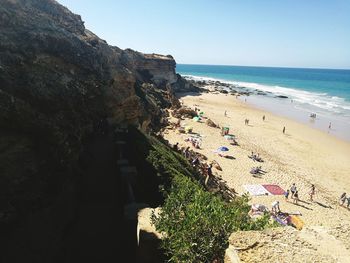 View of people on beach