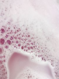 High angle view of bubbles in water