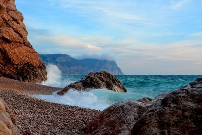 Scenic view of sea against sky