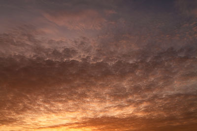 Low angle view of sky during sunset