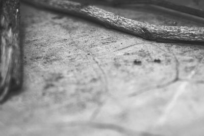 Close-up of rope on table