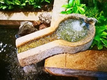 Close-up high angle view of water