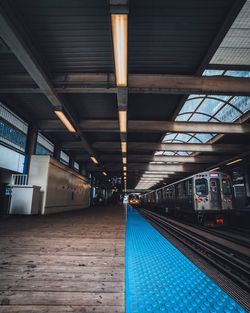 Railroad station platform