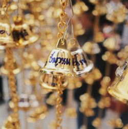 Close-up of decoration hanging