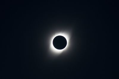 Low angle view of moon against sky