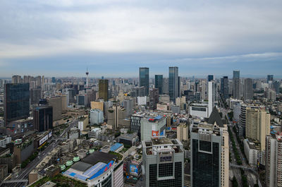 Aerial view of city