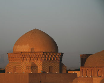 Exterior of temple against clear sky