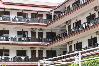 Low angle view of buildings in city