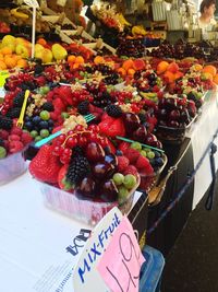 Full frame shot of food for sale at market stall